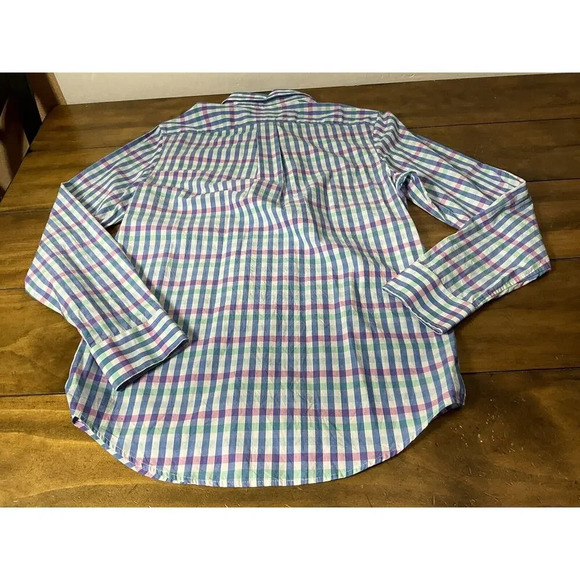 Vineyard Vines Mens Small Button Up Slim Fit Whale Shirt Preppy Plaid - Picture 9 of 9